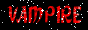 glittery red text, reading vampire